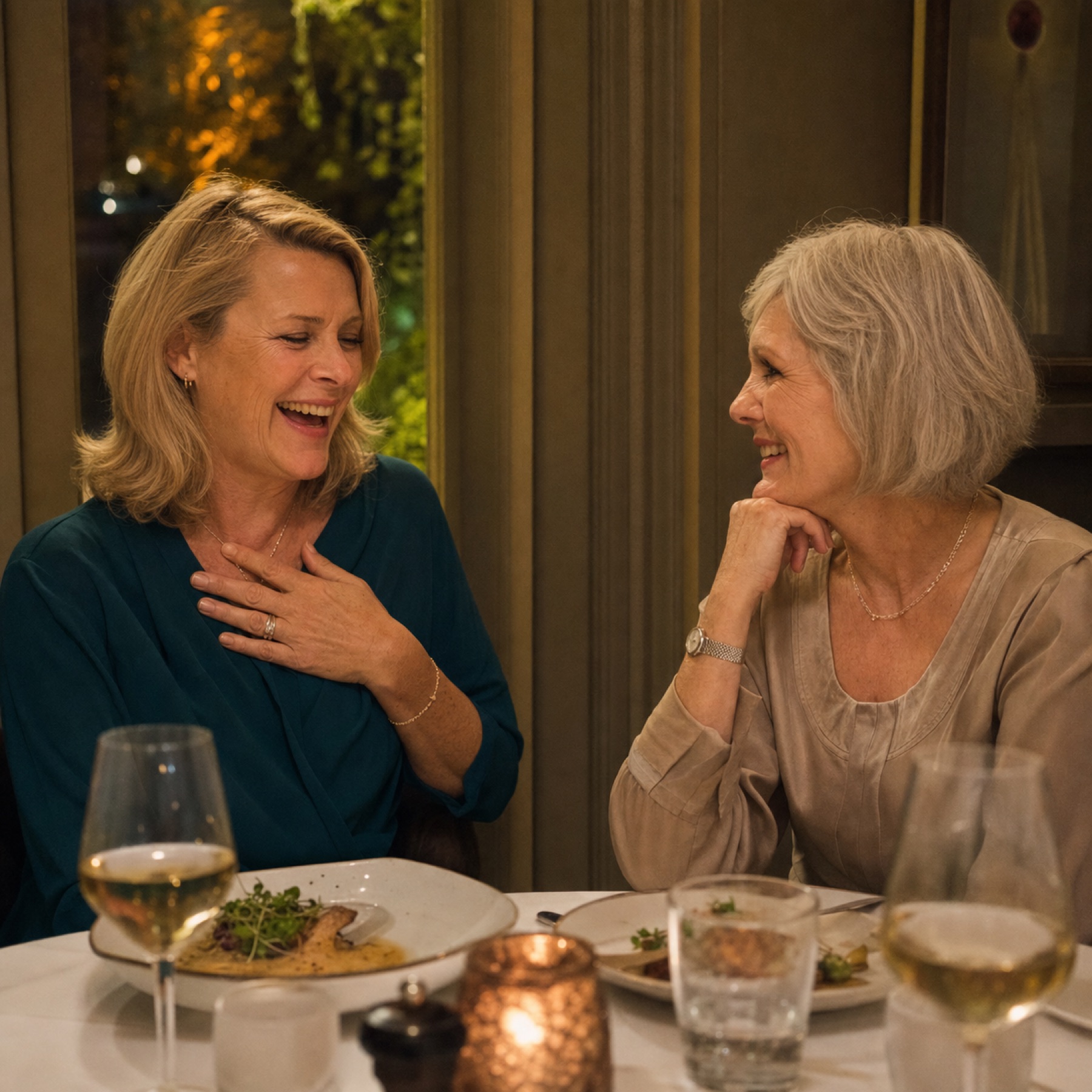 Two guests deep in conversation